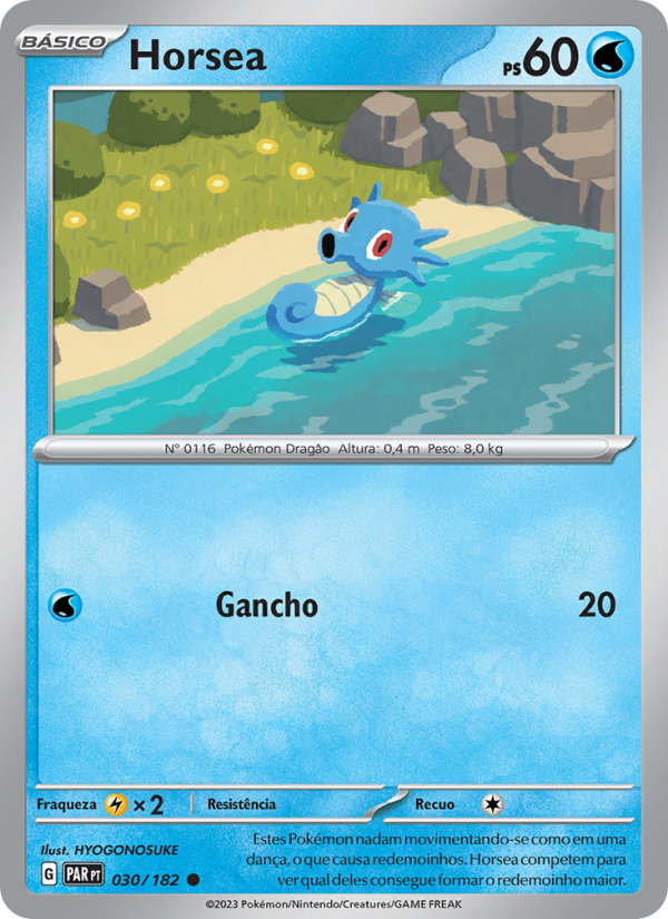 Horsea 030 — Fenda Paradoxal (Portuguese Pokémon TCG card)