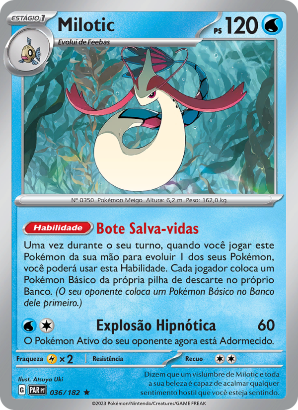 Milotic 036 — Fenda Paradoxal (Portuguese Pokémon TCG card)