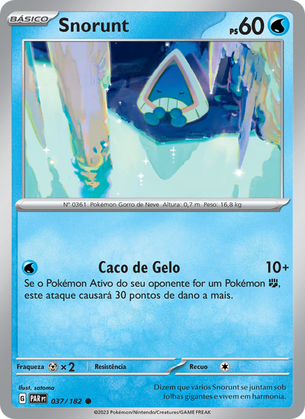 Snorunt 037 — Paradox Rift (Portuguese Pokémon TCG card)