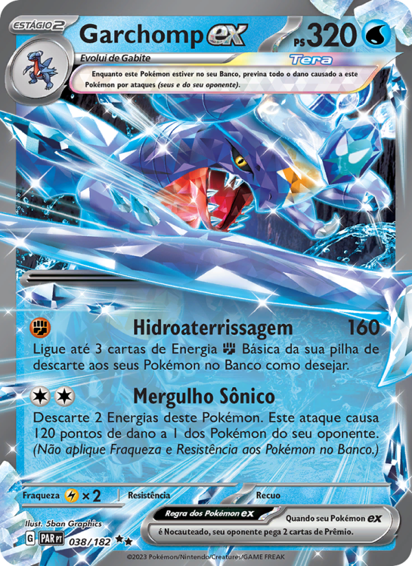 Garchomp ex 038 — Paradox Rift (Portuguese Pokémon TCG card)