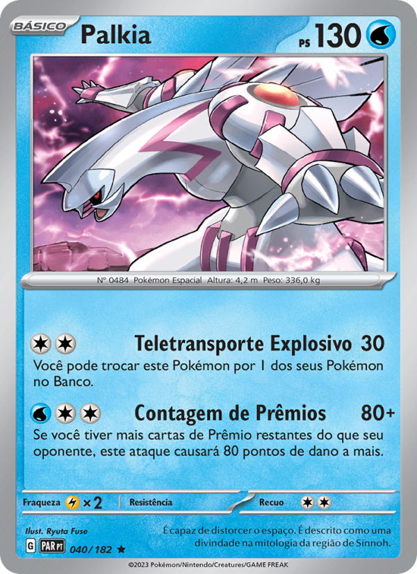 Palkia 040 — Fenda Paradoxal (Portuguese Pokémon TCG card)
