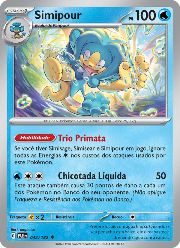 Simipour 042 — Fenda Paradoxal (Portuguese Pokémon TCG card)