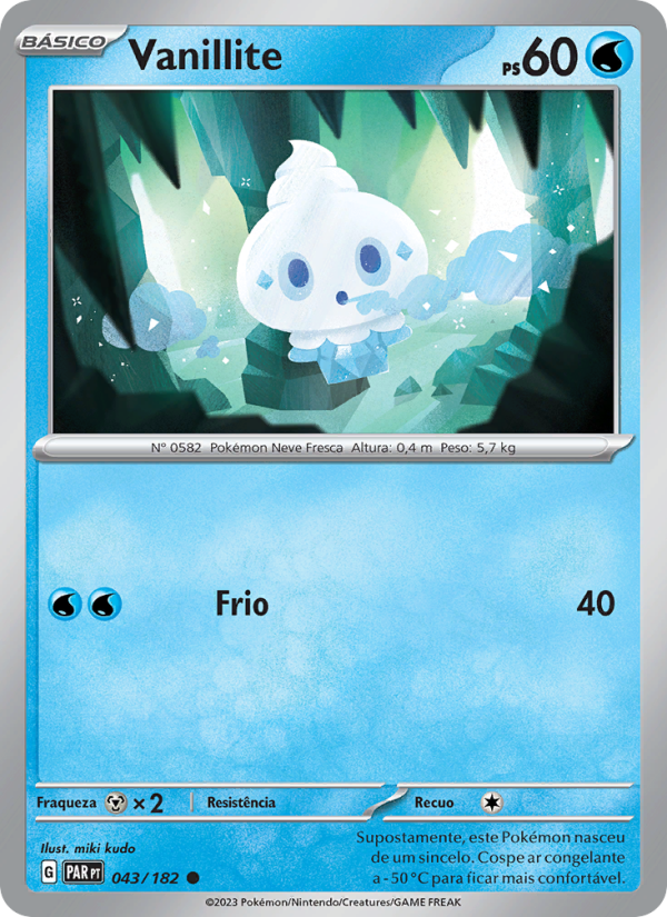 Vanillite 043 — Fenda Paradoxal (Portuguese Pokémon TCG card)