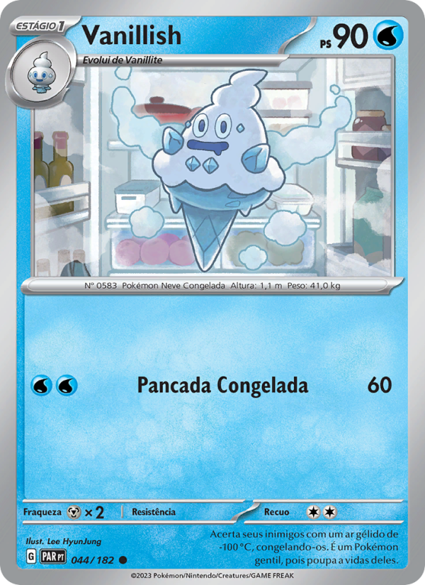 Vanillish 044 — Fenda Paradoxal (Portuguese Pokémon TCG card)