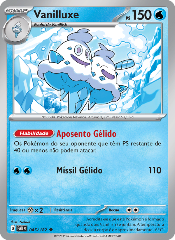 Vanilluxe 045 — Fenda Paradoxal (Portuguese Pokémon TCG card)