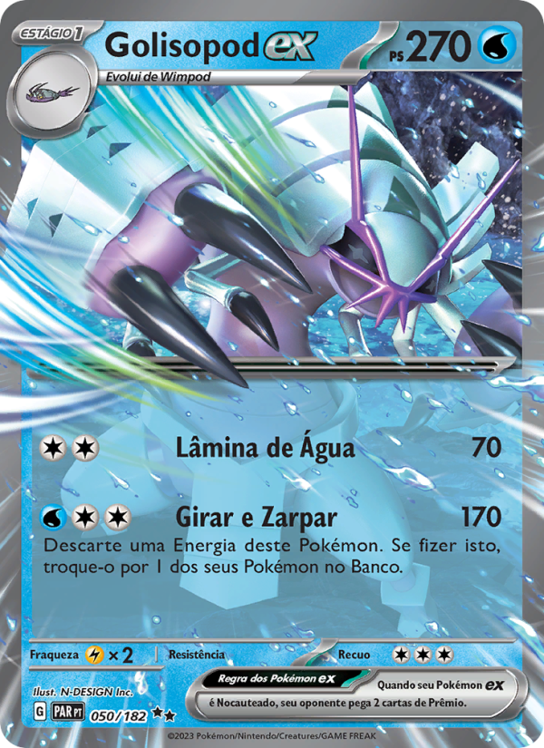 Golisopod ex 050 — Fenda Paradoxal (Portuguese Pokémon TCG card)