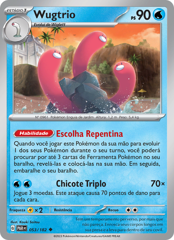 Wugtrio 053 — Paradox Rift (Portuguese Pokémon TCG card)