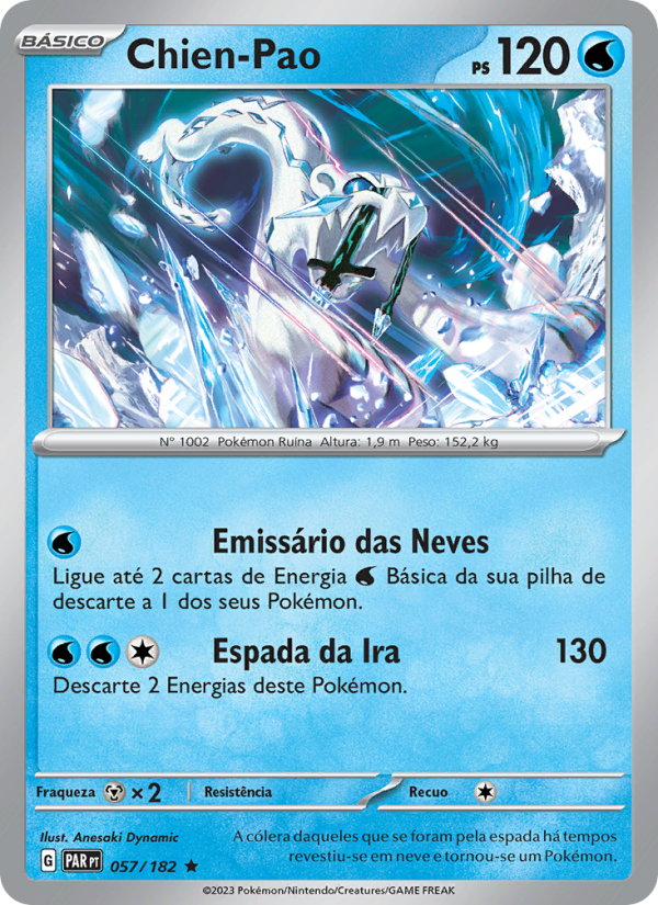 Chien-Pao 057 — Fenda Paradoxal (Portuguese Pokémon TCG card)