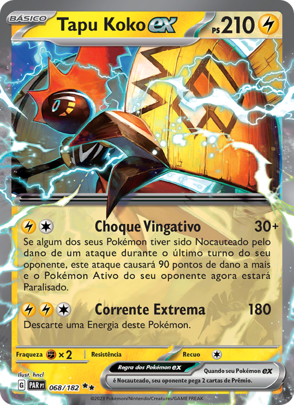 Tapu Koko ex 068 — Fenda Paradoxal (Portuguese Pokémon TCG card)