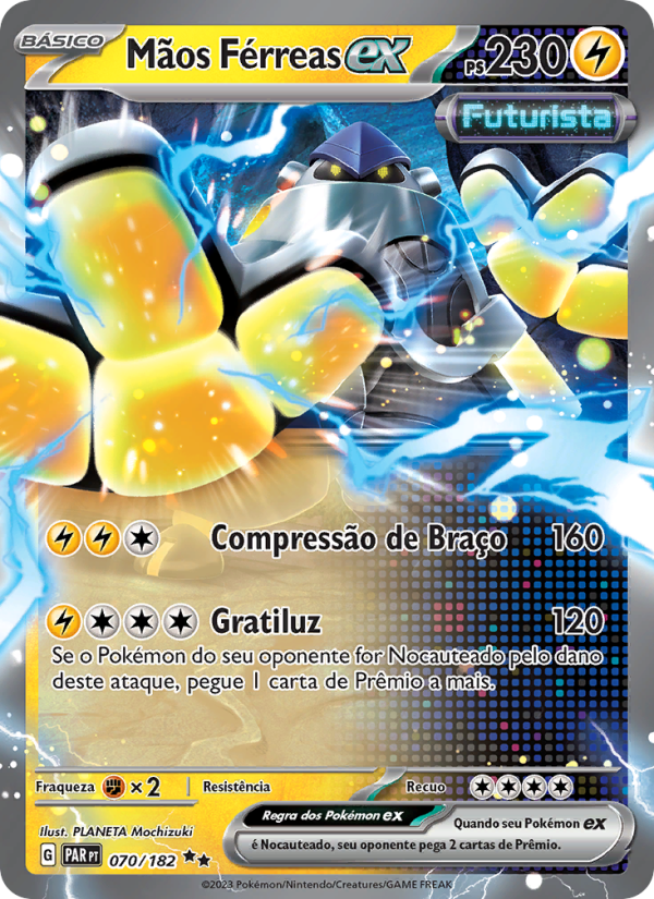 Mãos Férreas ex 070 — Fenda Paradoxal (Portuguese Pokémon TCG card)