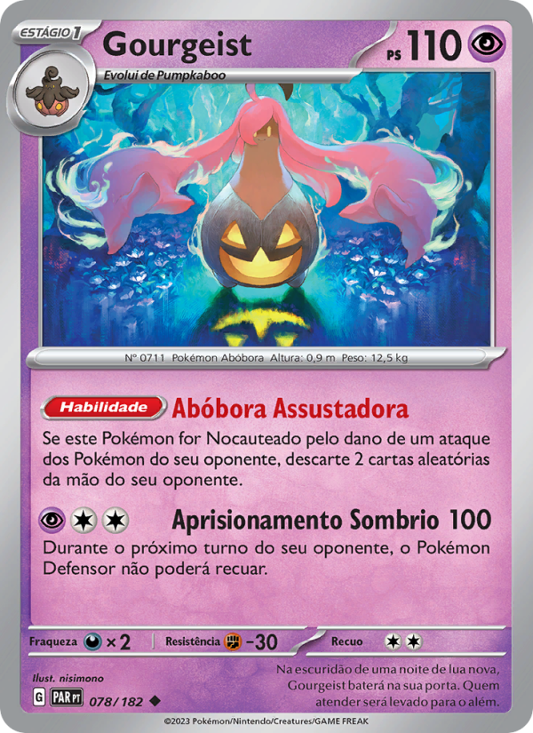 Gourgeist 078 — Fenda Paradoxal (Portuguese Pokémon TCG card)