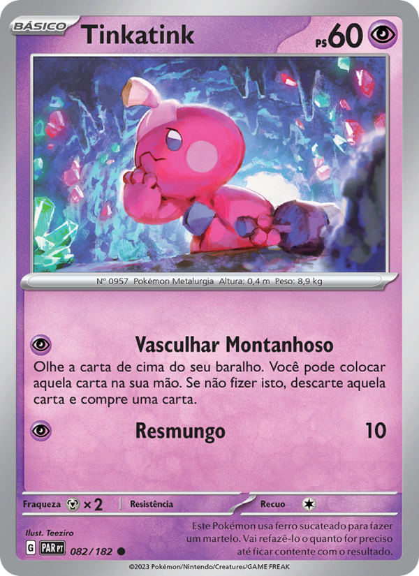 Tinkatink 082 — Paradox Rift (Portuguese Pokémon TCG card)