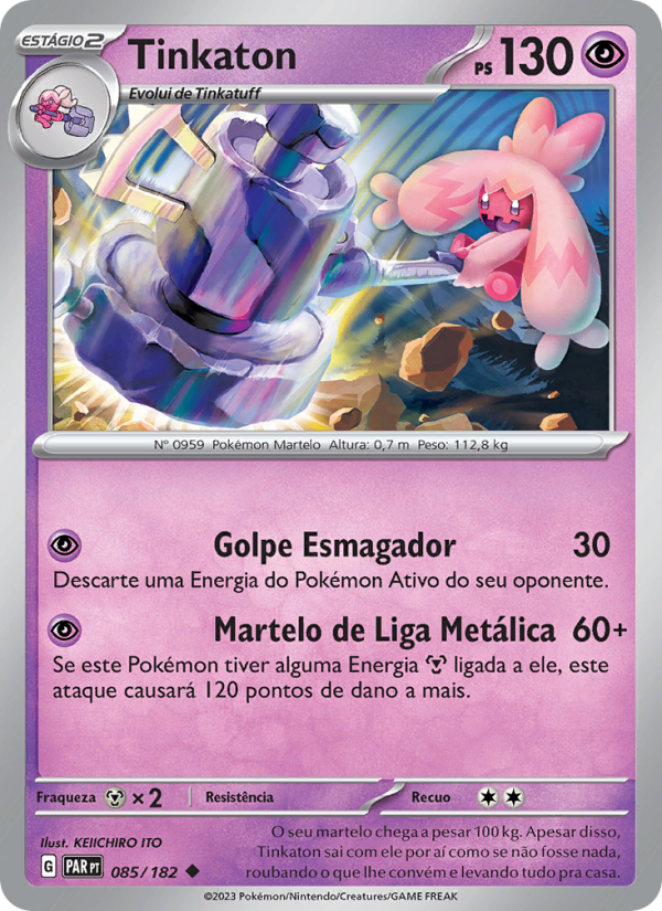 Tinkaton 085 — Fenda Paradoxal (Portuguese Pokémon TCG card)