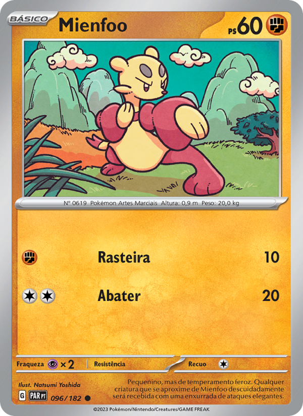 Mienfoo 096 — Fenda Paradoxal (Portuguese Pokémon TCG card)