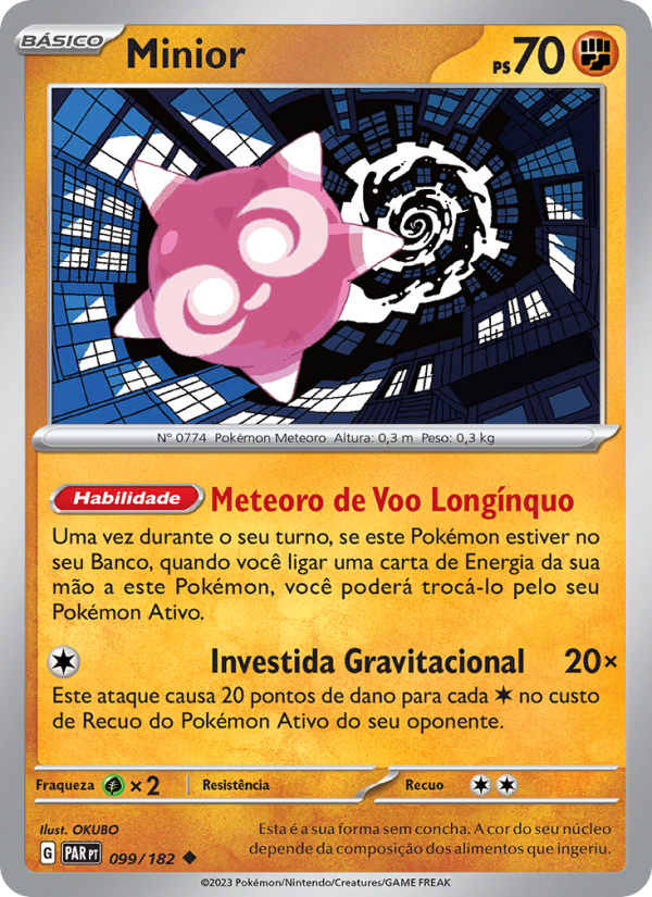 Minior 099 — Fenda Paradoxal (Portuguese Pokémon TCG card)