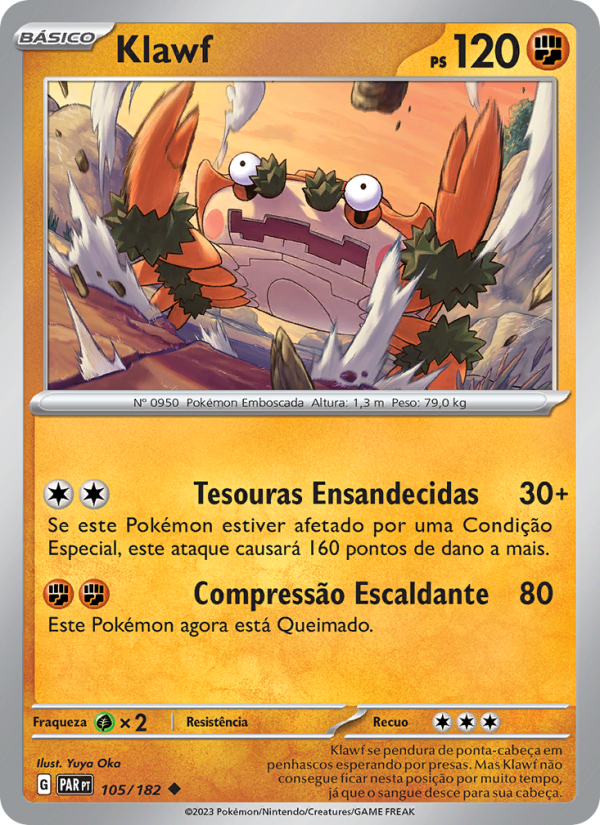 Klawf 105 — Fenda Paradoxal (Portuguese Pokémon TCG card)