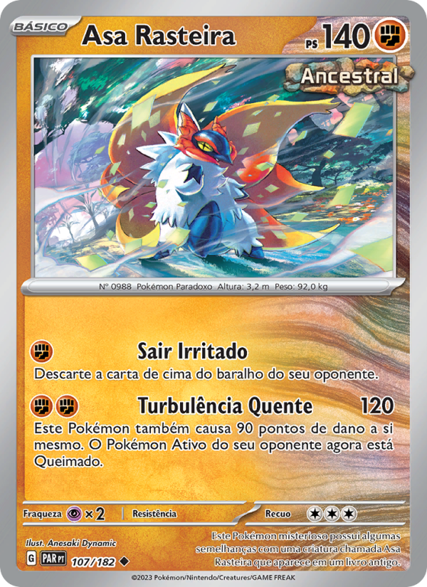 Asa Rasteira 107 — Fenda Paradoxal (Portuguese Pokémon TCG card)