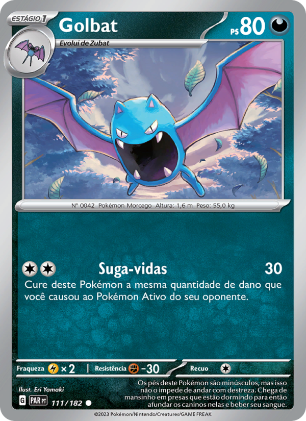 Golbat 111 — Fenda Paradoxal (Portuguese Pokémon TCG card)