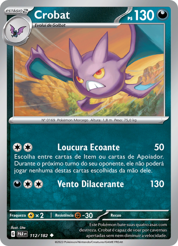 Crobat 112 — Fenda Paradoxal (Portuguese Pokémon TCG card)