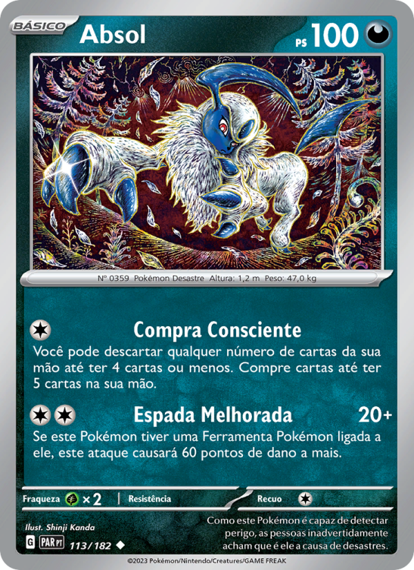 Absol 113 — Fenda Paradoxal (Portuguese Pokémon TCG card)