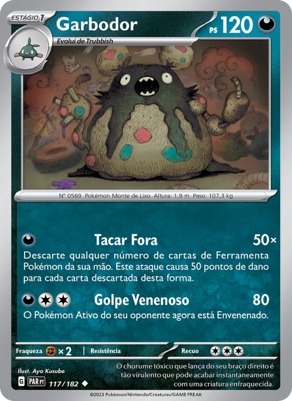 Garbodor 117 — Fenda Paradoxal (Portuguese Pokémon TCG card)