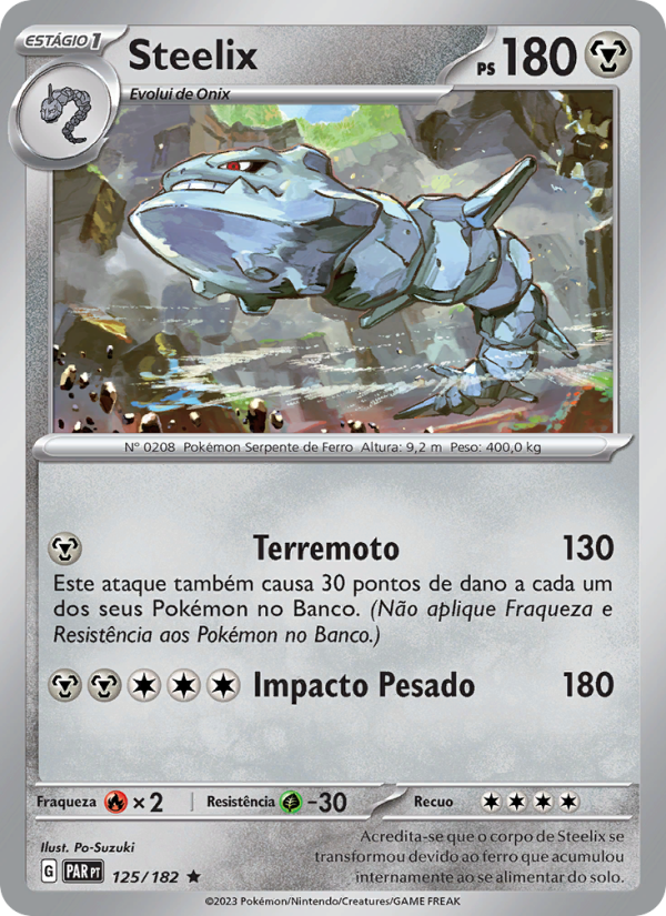 Steelix 125 — Fenda Paradoxal (Portuguese Pokémon TCG card)
