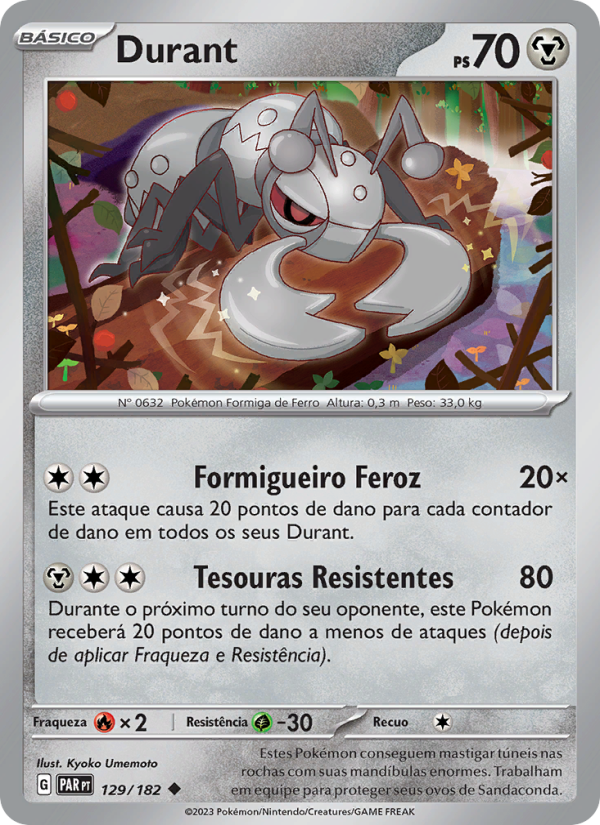 Durant 129 — Fenda Paradoxal (Portuguese Pokémon TCG card)