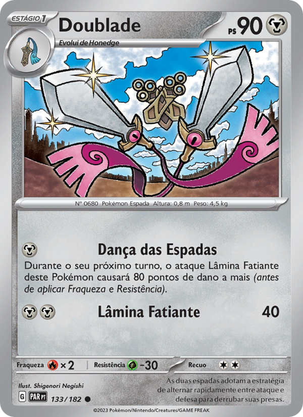Doublade 133 — Fenda Paradoxal (Portuguese Pokémon TCG card)