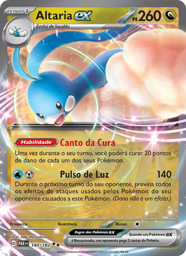 Altaria ex 140 — Fenda Paradoxal (Portuguese Pokémon TCG card)