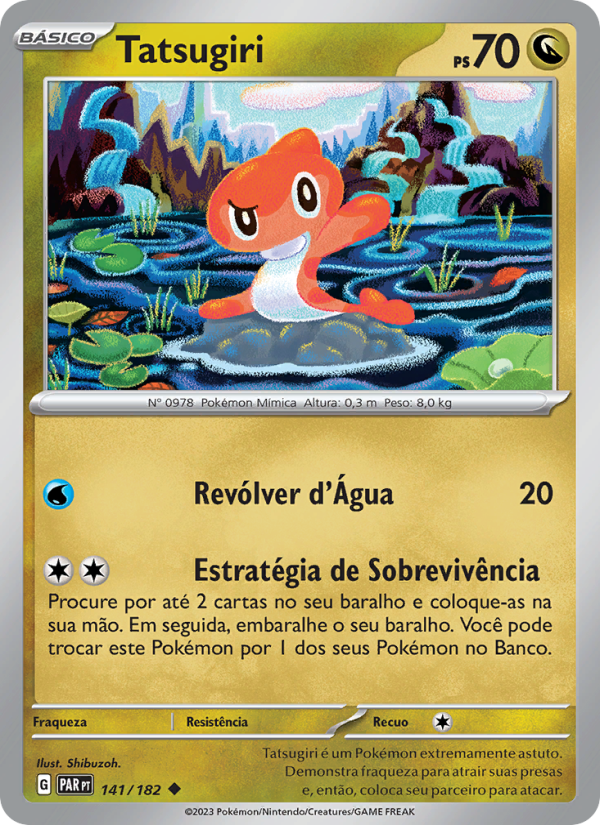 Tatsugiri 141 — Fenda Paradoxal (Portuguese Pokémon TCG card)