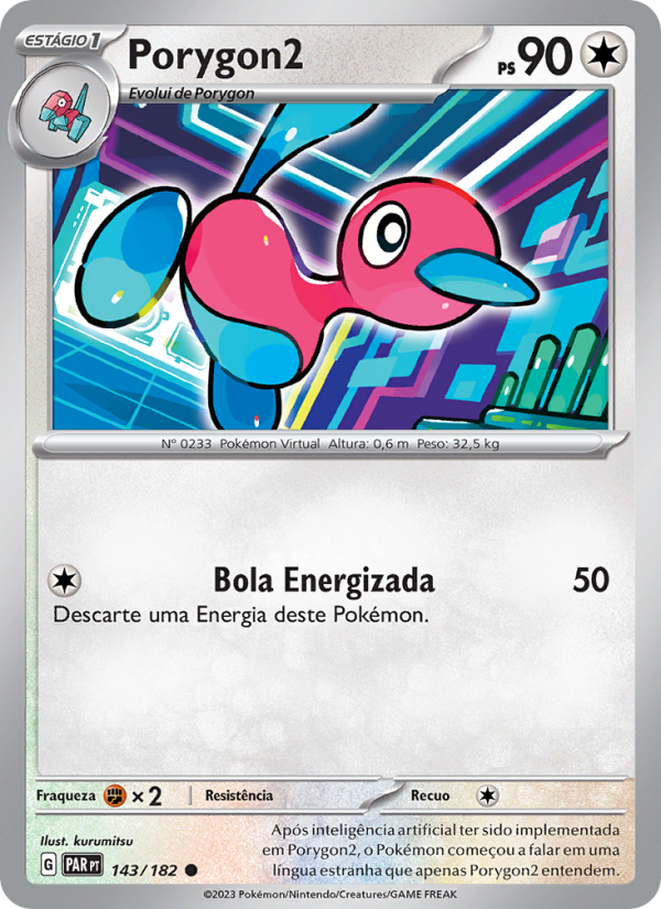 Porygon2 143 — Fenda Paradoxal (Portuguese Pokémon TCG card)