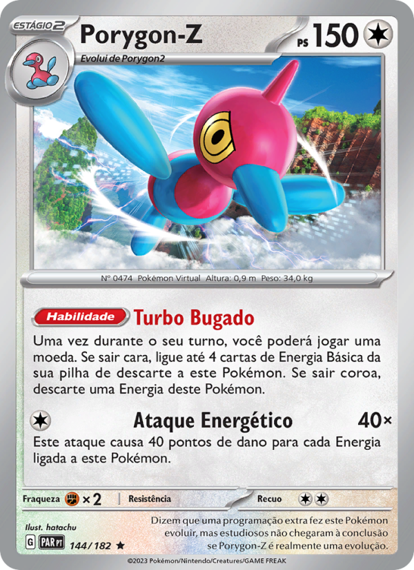 Porygon-Z 144 — Fenda Paradoxal (Portuguese Pokémon TCG card)