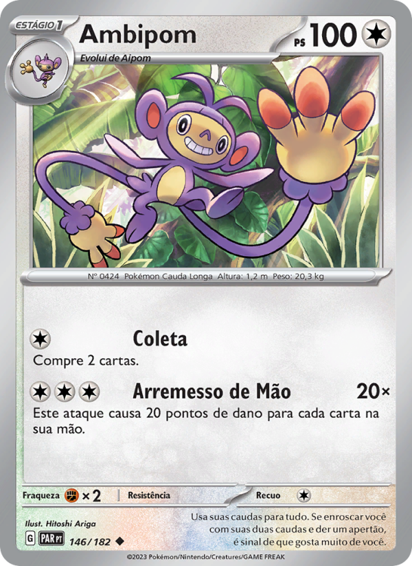 Ambipom 146 — Fenda Paradoxal (Portuguese Pokémon TCG card)