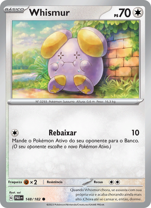 Whismur 148 — Fenda Paradoxal (Portuguese Pokémon TCG card)