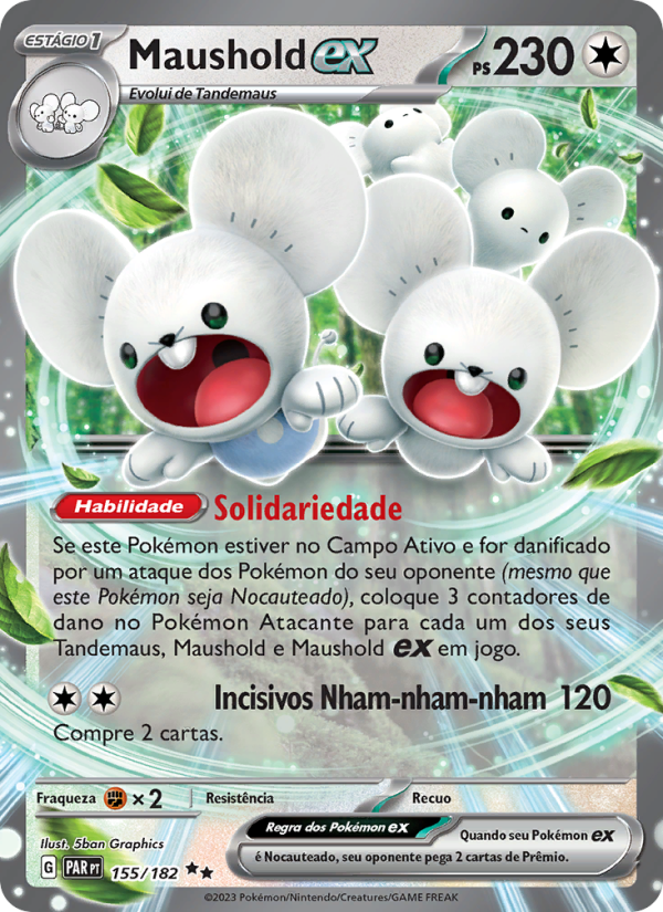 Maushold ex 155 — Fenda Paradoxal (Portuguese Pokémon TCG card)