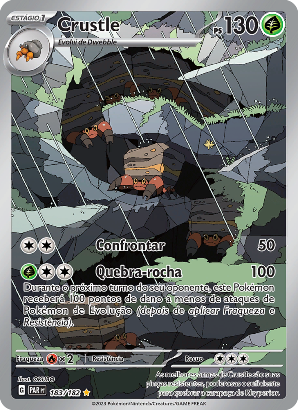 Crustle 183 — Fenda Paradoxal (Portuguese Pokémon TCG card)