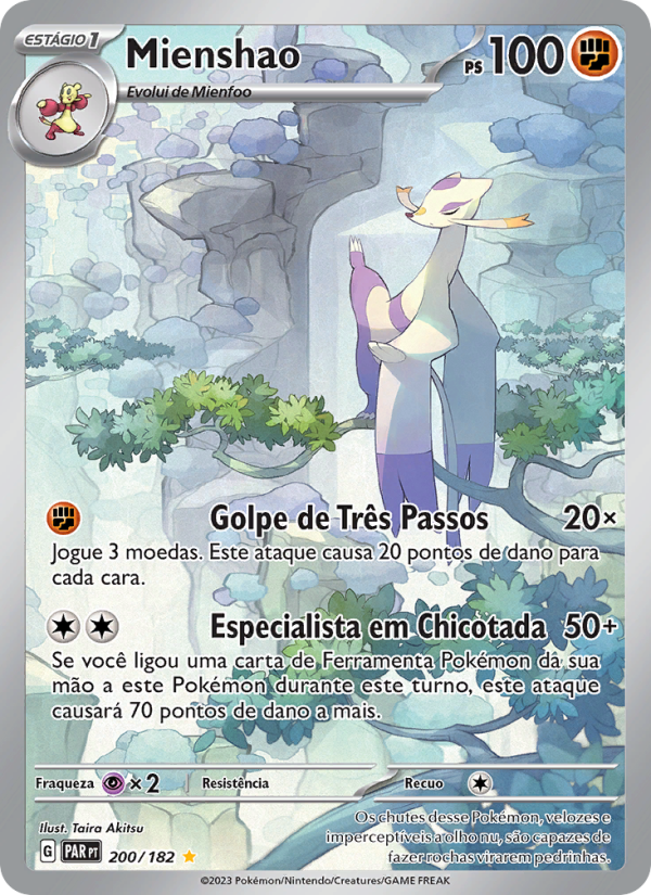 Mienshao 200 — Fenda Paradoxal (Portuguese Pokémon TCG card)