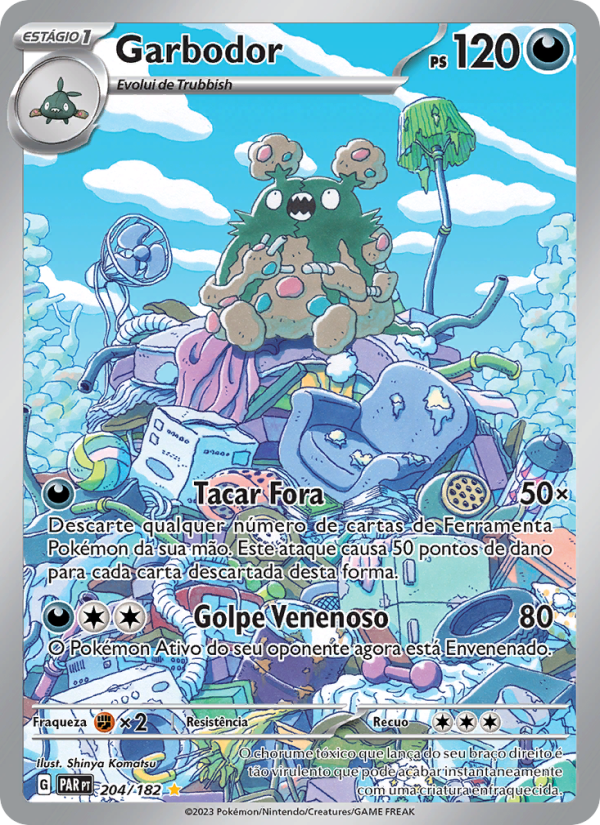 Garbodor 204 — Fenda Paradoxal (Portuguese Pokémon TCG card)