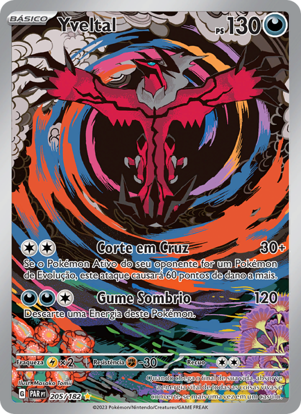 Yveltal 205 — Fenda Paradoxal (Portuguese Pokémon TCG card)