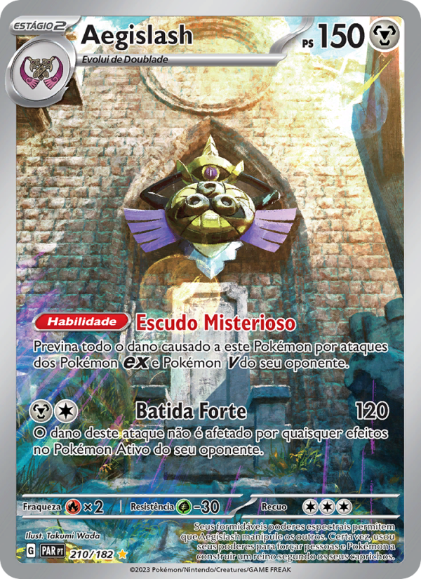 Aegislash 210 — Fenda Paradoxal (Portuguese Pokémon TCG card)