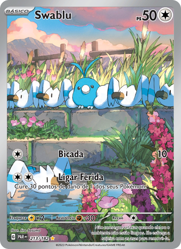 Swablu 213 — Paradox Rift (Portuguese Pokémon TCG card)