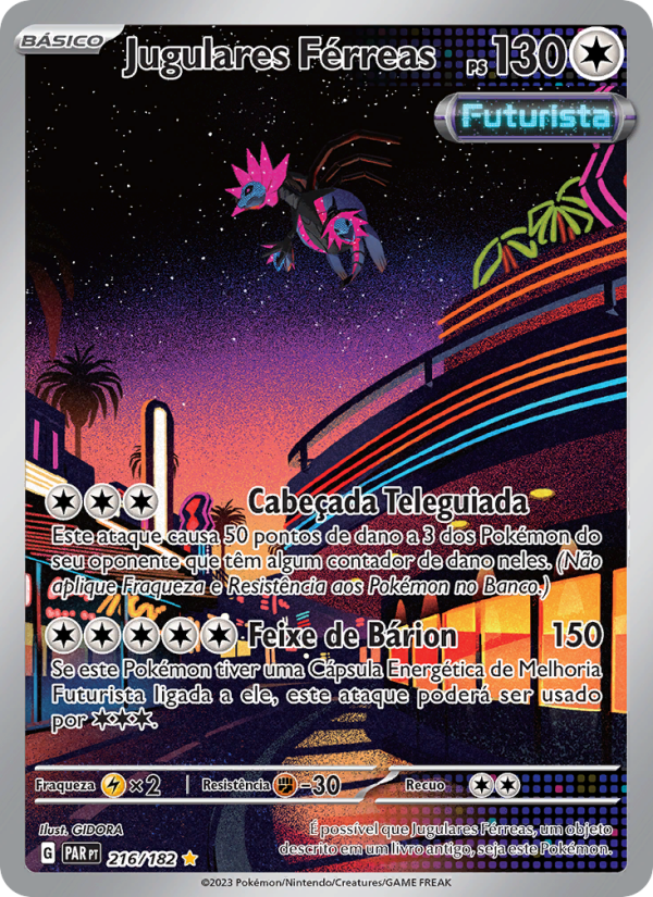 Jugulares Férreas 216 — Paradox Rift (Portuguese Pokémon TCG card)