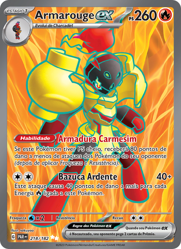 Armarouge ex 218 — Fenda Paradoxal (Portuguese Pokémon TCG card)