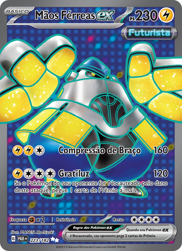 Mãos Férreas ex 223 — Paradox Rift (Portuguese Pokémon TCG card)