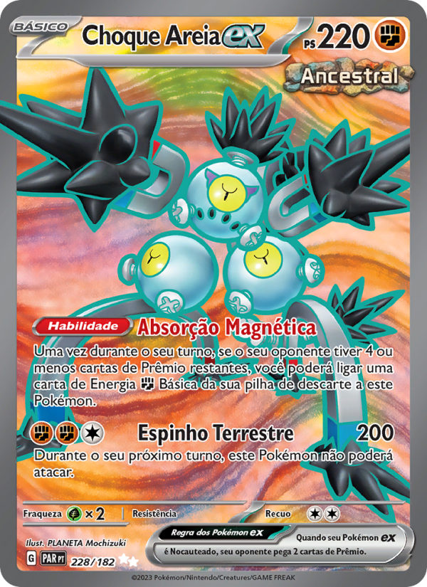 Choque Areia ex 228 — Fenda Paradoxal (Portuguese Pokémon TCG card)