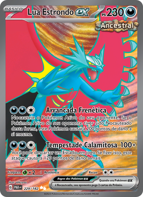 Lua Estrondo ex 229 — Fenda Paradoxal (Portuguese Pokémon TCG card)