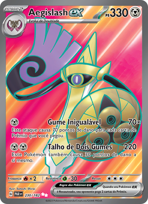 Aegislash ex 230 — Fenda Paradoxal (Portuguese Pokémon TCG card)