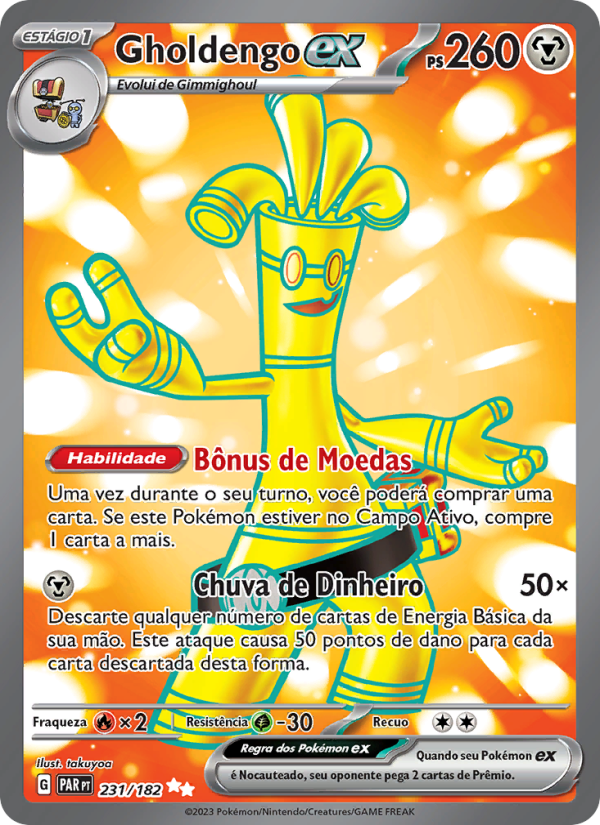 Gholdengo ex 231 — Fenda Paradoxal (Portuguese Pokémon TCG card)