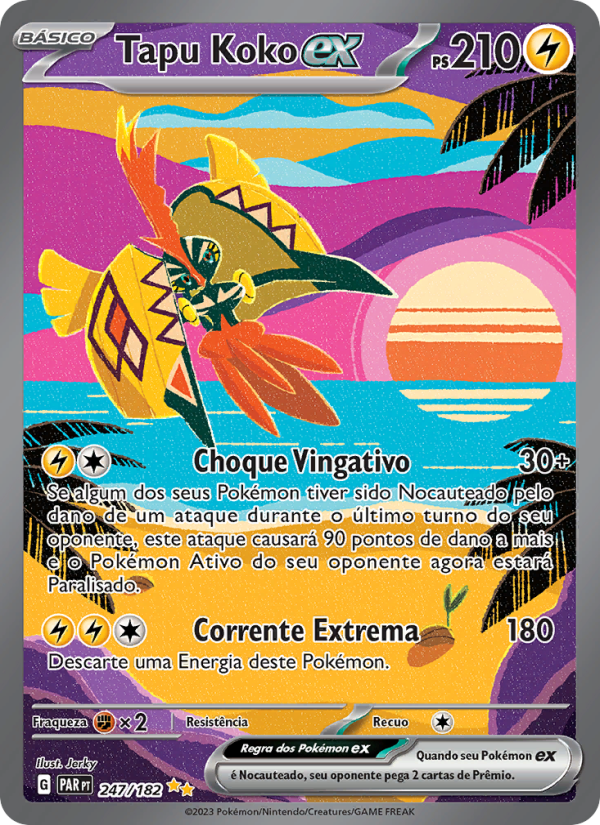Tapu Koko ex 247 — Fenda Paradoxal (Portuguese Pokémon TCG card)