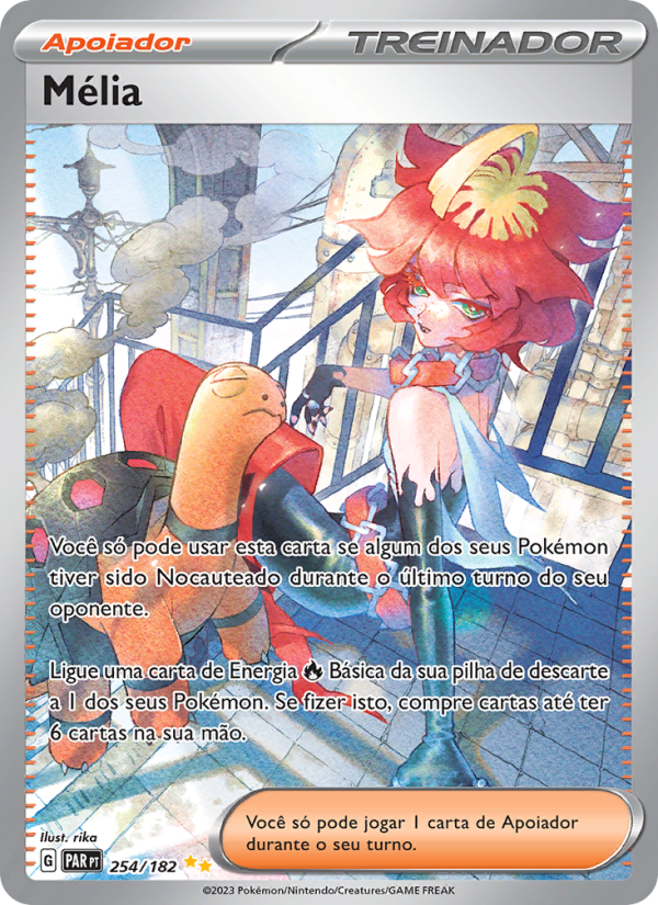 Mélia 254 — Paradox Rift (Portuguese Pokémon TCG card)